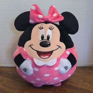 Disney/TY Minnie Mouse Pink Polka Dot Plush Beanie Baby Toy 8 Inches